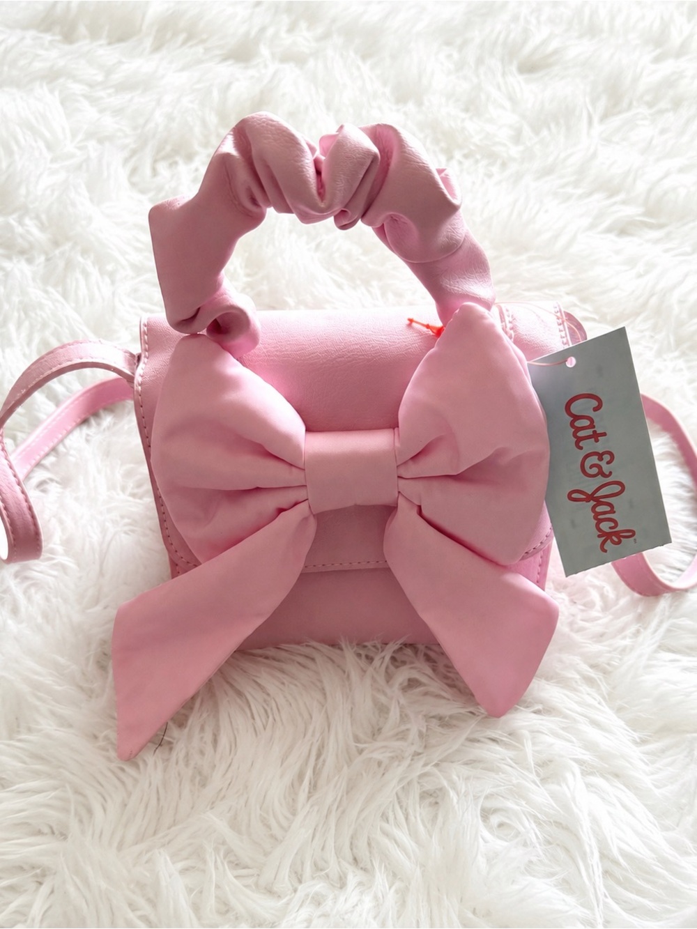 Cat & Jack Light Pink Bow Mini Crossbody Bag for Kids